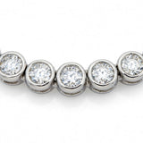 Round-cut Diamond Tennis Necklace