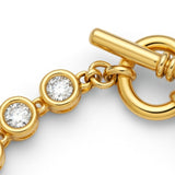 Orbit Bezel Diamond Bracelet in 14k Yellow Gold