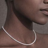 Princess-cut Diamond Tennis Necklace