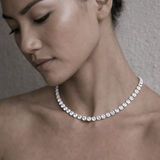 Round-cut Diamond Tennis Necklace