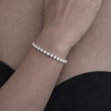Round-cut Diamond Tennis Bracelet