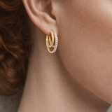 Multi-hoop Diamond Earrings