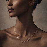 Multi Station Diamond Necklace in 14k or 18k Gold