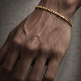 Round Box Chain Gold Bracelet