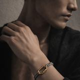 Cuban Link Carabiner Gold Bracelet