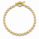 Orbit Bezel Diamond Bracelet in 14k Yellow Gold