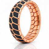 Shadow Pavé Black Diamond Ring in 14k Rose Gold