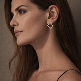 Two-Tone Ear Jacket Earrings in 14k White & Yellow Gold