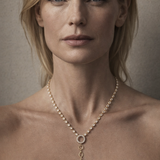 Diamond Lariat Necklace in 14k Yellow and White Gold