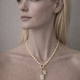 Mother of Pearl Pendant in 14k Yellow Gold
