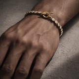 Orbit Bezel Diamond Bracelet in 14k Yellow Gold