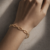 Axis Link Bracelet in 14k Yellow Gold
