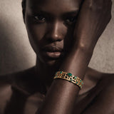 Grid Architectural Cuff Bracelet in 14k Gold