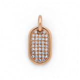 Pavé Diamond Capsule Pendant in 14k Gold
