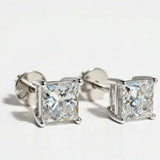 Princess-cut Diamond Studs