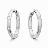 Contour Diamond Hoops in 14k Gold