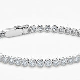 Round-cut Diamond Tennis Bracelet