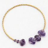 Amethyst Collar Necklace in 14k Gold