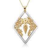 The Woman Pendant in 14k Gold and Diamonds