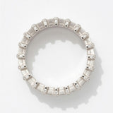 Ribbed Pavé Diamond Eternity Band in 14k Gold