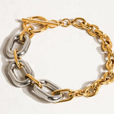 Two-Tone Link Toggle Bracelet