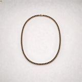 Black Onyx Tennis Necklace in 14k Rose Gold