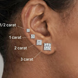 Princess-cut Diamond Studs