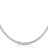 Princess-cut Diamond Tennis Necklace