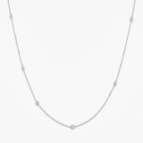 Multi Station Diamond Necklace in 14k or 18k Gold