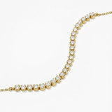 Diamond Crescent Tennis Bracelet