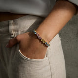 Rainbow Heart Tennis Bracelet in 14k Gold