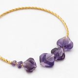 Amethyst Collar Necklace in 14k Gold