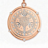 Celestial Completion Medallion in 14k Rose Gold and Diamonds