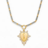 Celestial Goddess Pendant in 14k Gold and Diamonds